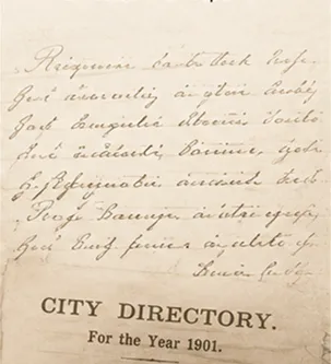 The title page of a 1901 city directory